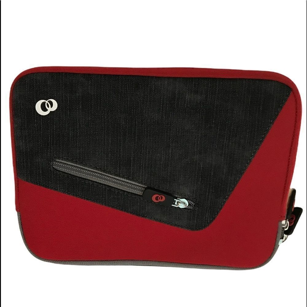 IPad Case Burgundy Black Zipper Closure